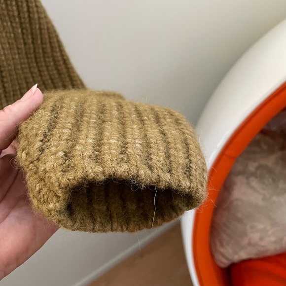 NWT ULLA JOHNSON Greta Wool Knit Cardigan Olive Large - Picture 10 of 16